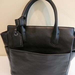 Elegant Black Leather Tote